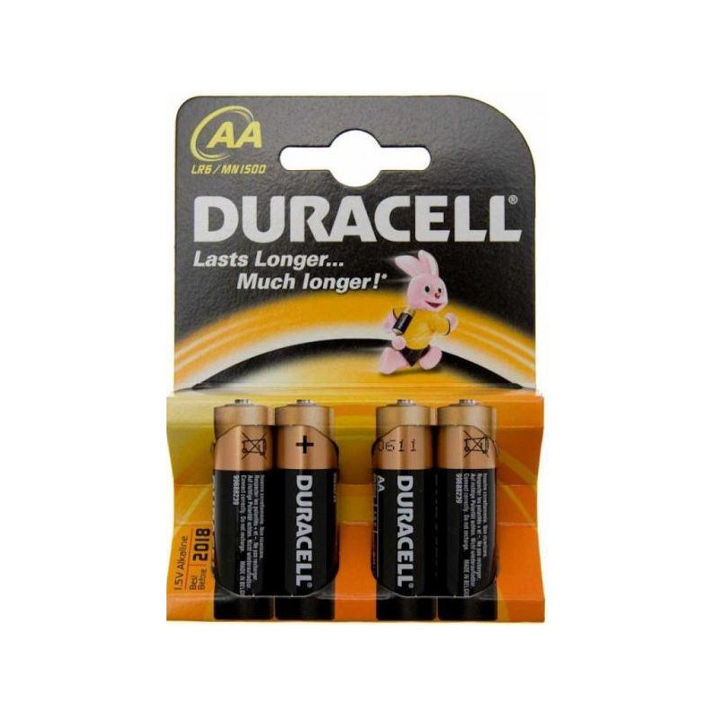 Pilas Duracell recargable AA 4 unidades 1.2V