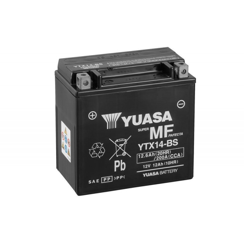 Batería YUASA YTX14-BS 12V 12Ah, Batería para moto