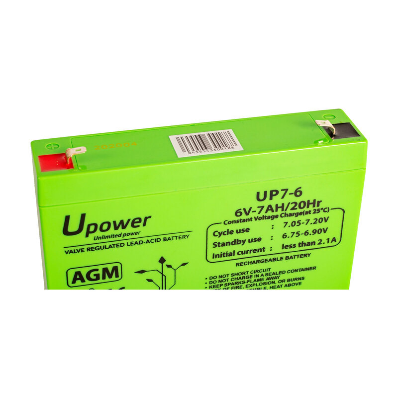 Batería U-Power 6V 7Ah, Batería Plomo AGM