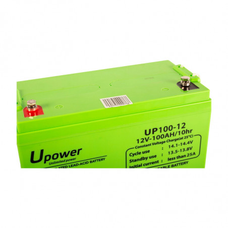 Batería U-Power 12V 100Ah, Batería Plomo AGM