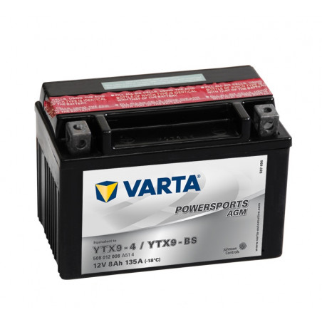 Batería VARTA YTX9-BS 12V 8Ah 135A, Batería para moto